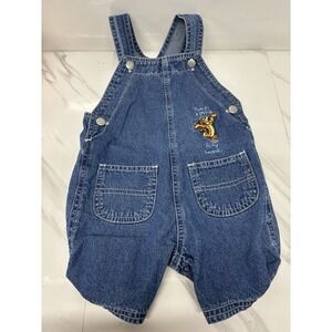 Vintage Winnie The Pooh Tigger Denim Overalls 18M Disney Store Romper Cute Rare